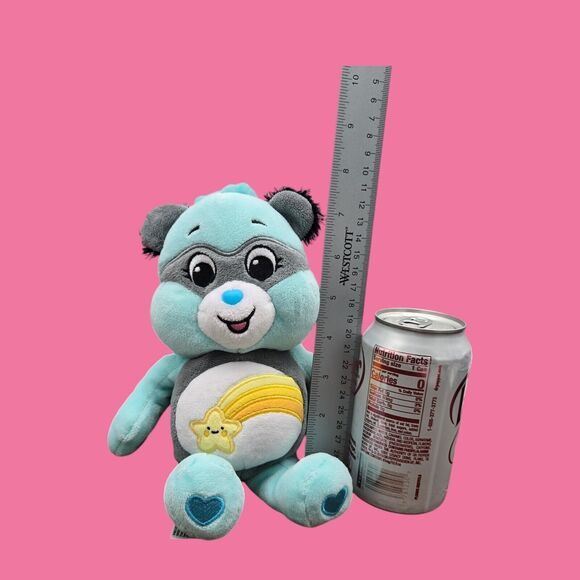 Care Bears Wish Bear 10" Bandit Mask Raccoon Plush Stuffed Toy Halloween Theme - Picture 3 of 13